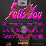Orange Competition Suit, Embellished with Swarovski® Crystals