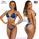 Posing practice suit with adjustable bottom – black NPC/IFBB bikini training