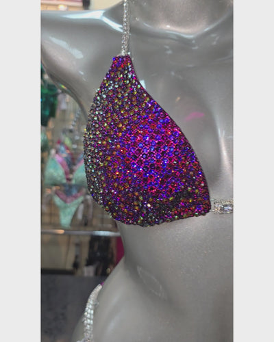 In-Stock Competition Suit. Video of our Volcano Crystal Design. Exclusively Created with Swarovski® Crystals. Manufactured in Clearwater Florida USA