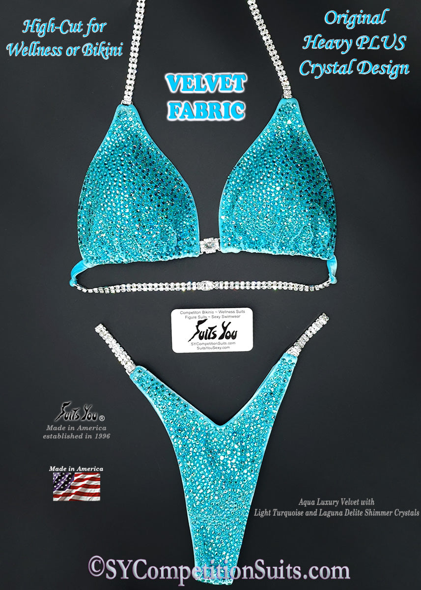 Velvet Competition Suit, Aqua