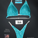 Velvet Competition Suit, Aqua