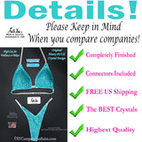 Velvet Competition Suit, Aqua details