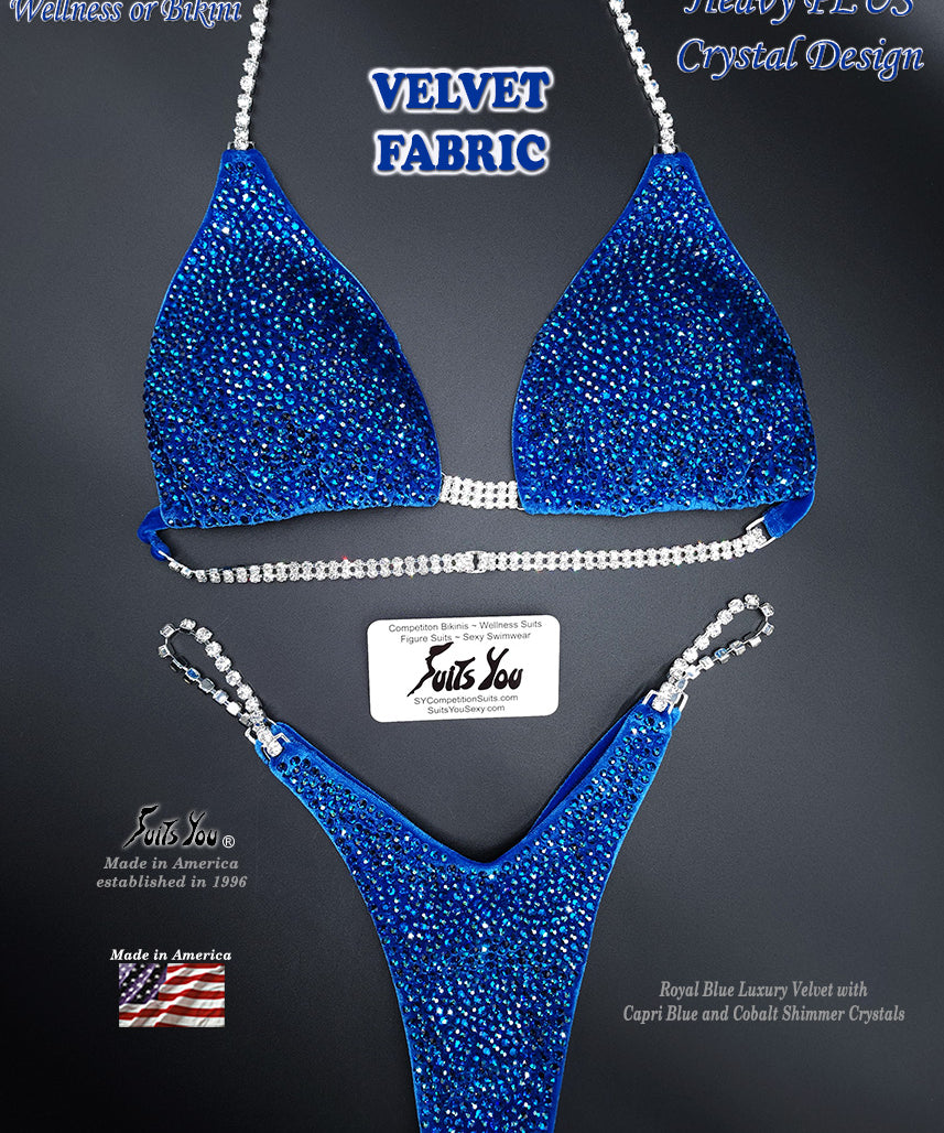 Velvet Competition Suit, Royal Blue Luxury Velvet