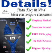 Velvet Competition Suit, Royal Blue Luxury Velvet Details