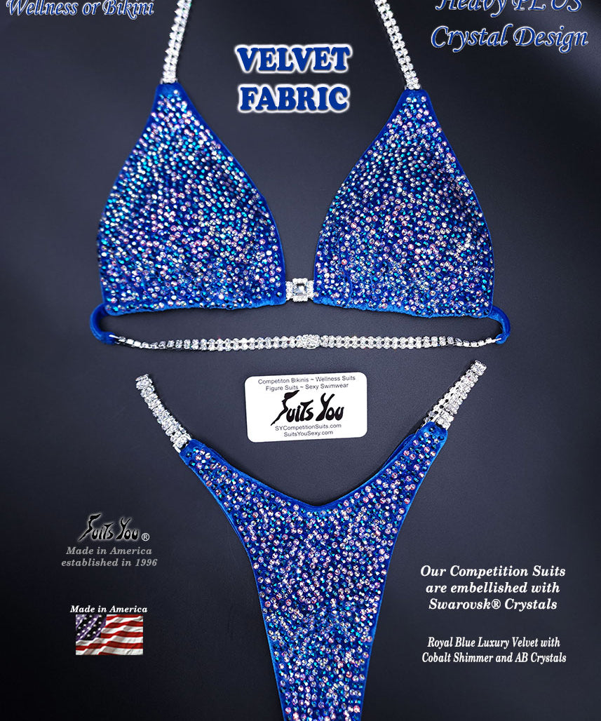 Royal Blue Velvet Competition Suit