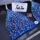 Royal Blue Velvet Competition Bikini