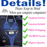 Royal Blue Velvet Competition Suit Details