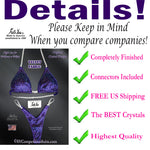 Budget Friendly Velvet Competition Suit, Purple Velvet Details