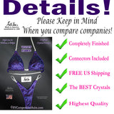 Budget Friendly Velvet Competition Suit, Purple Velvet Details