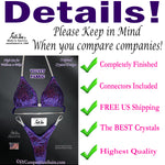 Velvet Competition Suit, Purple Velvet Details