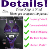 Velvet Competition Suit, Purple Velvet Details