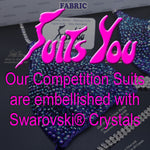 Our Competition Suits are embellished with Swarovski® Crystals