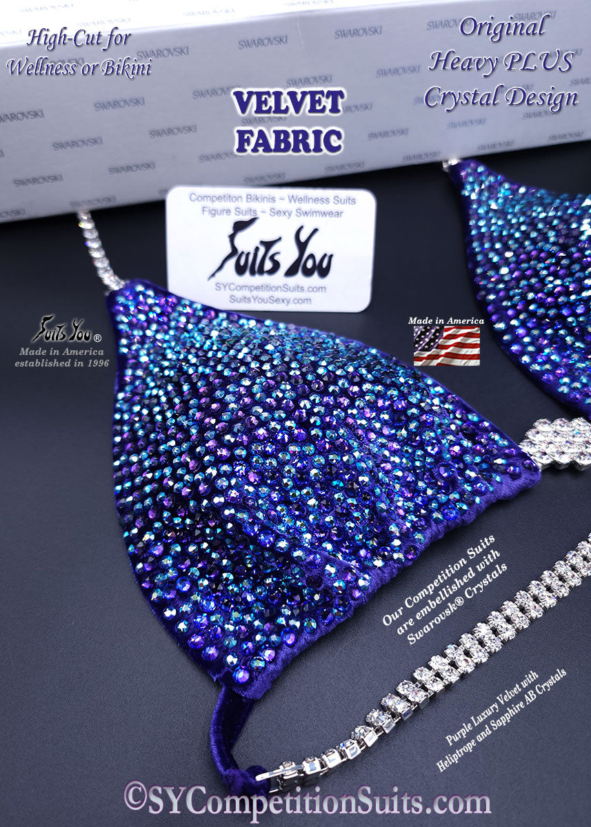 Purple Velvet Competition Bikini