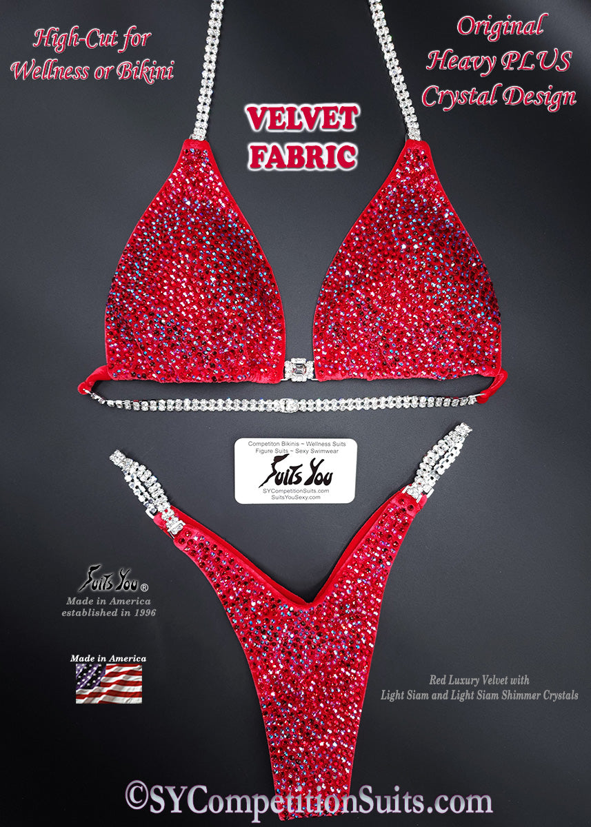 Velvet Competition Suit, Red