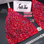 Velvet Competition Suit, Red Luxury Velvet Fabric