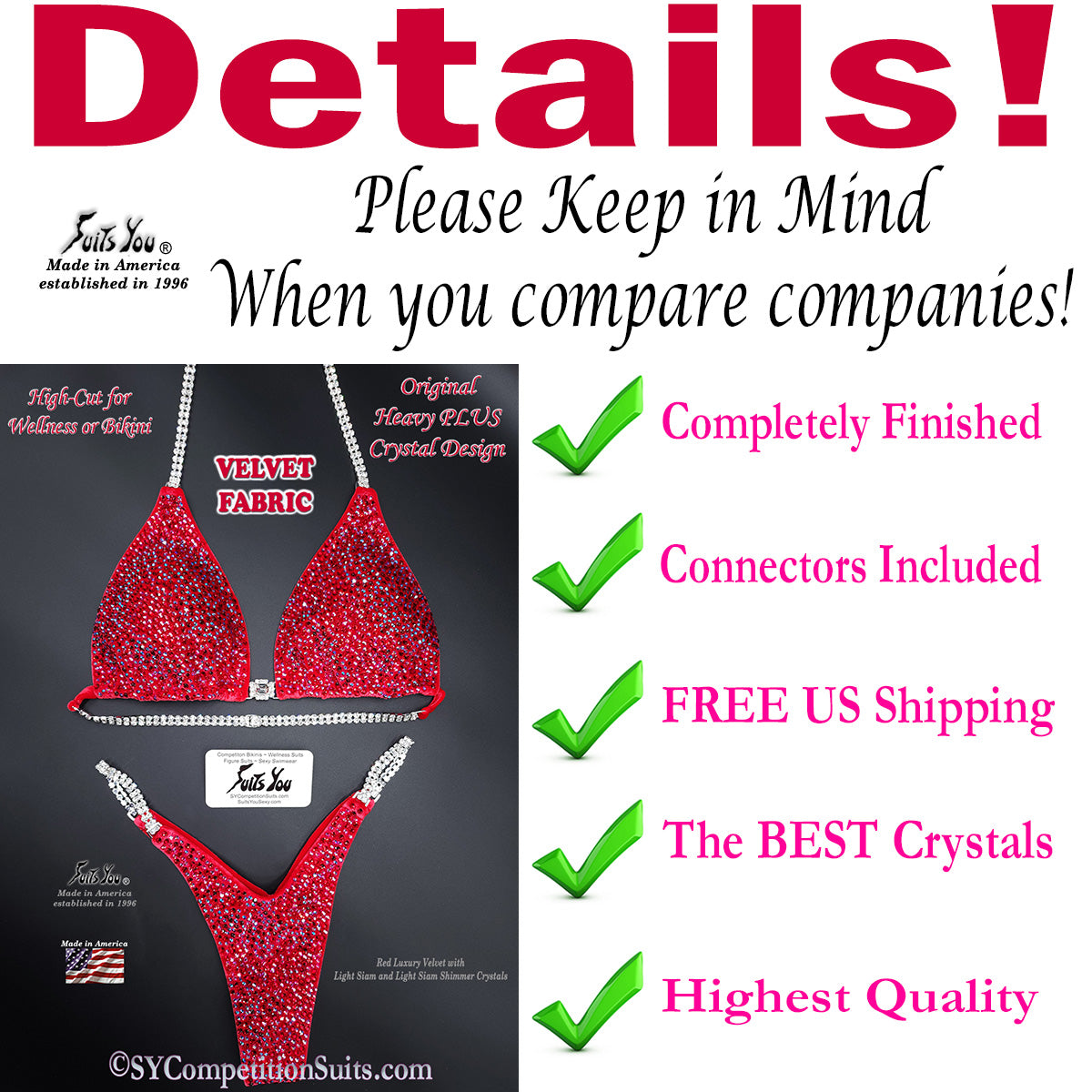 Velvet Competition Suit, Red Details