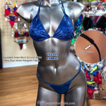 Holographic velvet posing suit in burgundy holo – NPC bikini competition practice