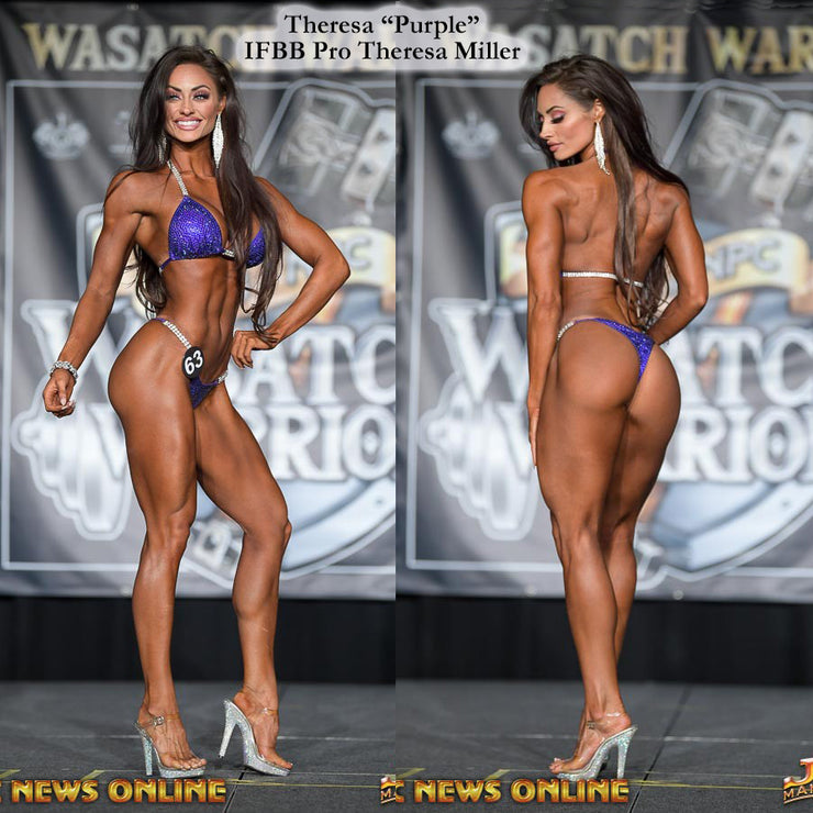 IFBB Pro Theresa Miller, Full Crystal Competition Bikini