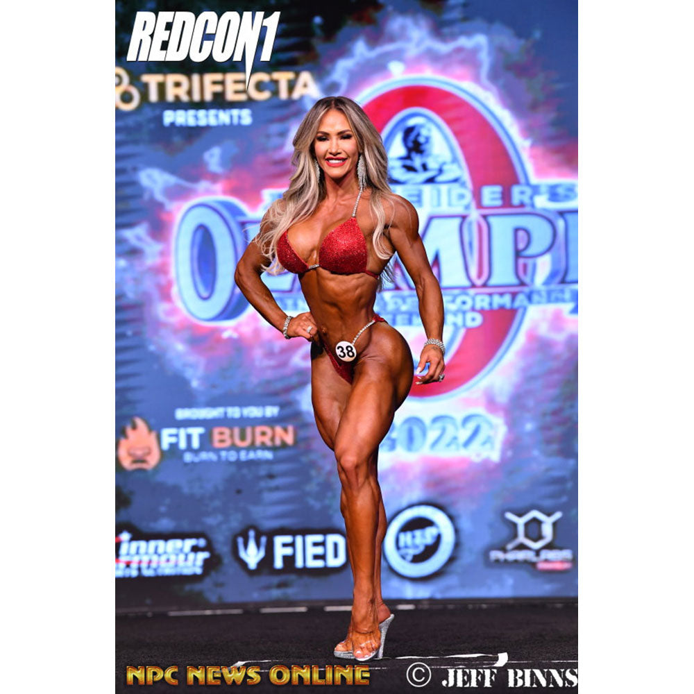 2022 Ms. Olympia Francielle Mattos Wellness Competition Bikini, Francielle 2022 Red