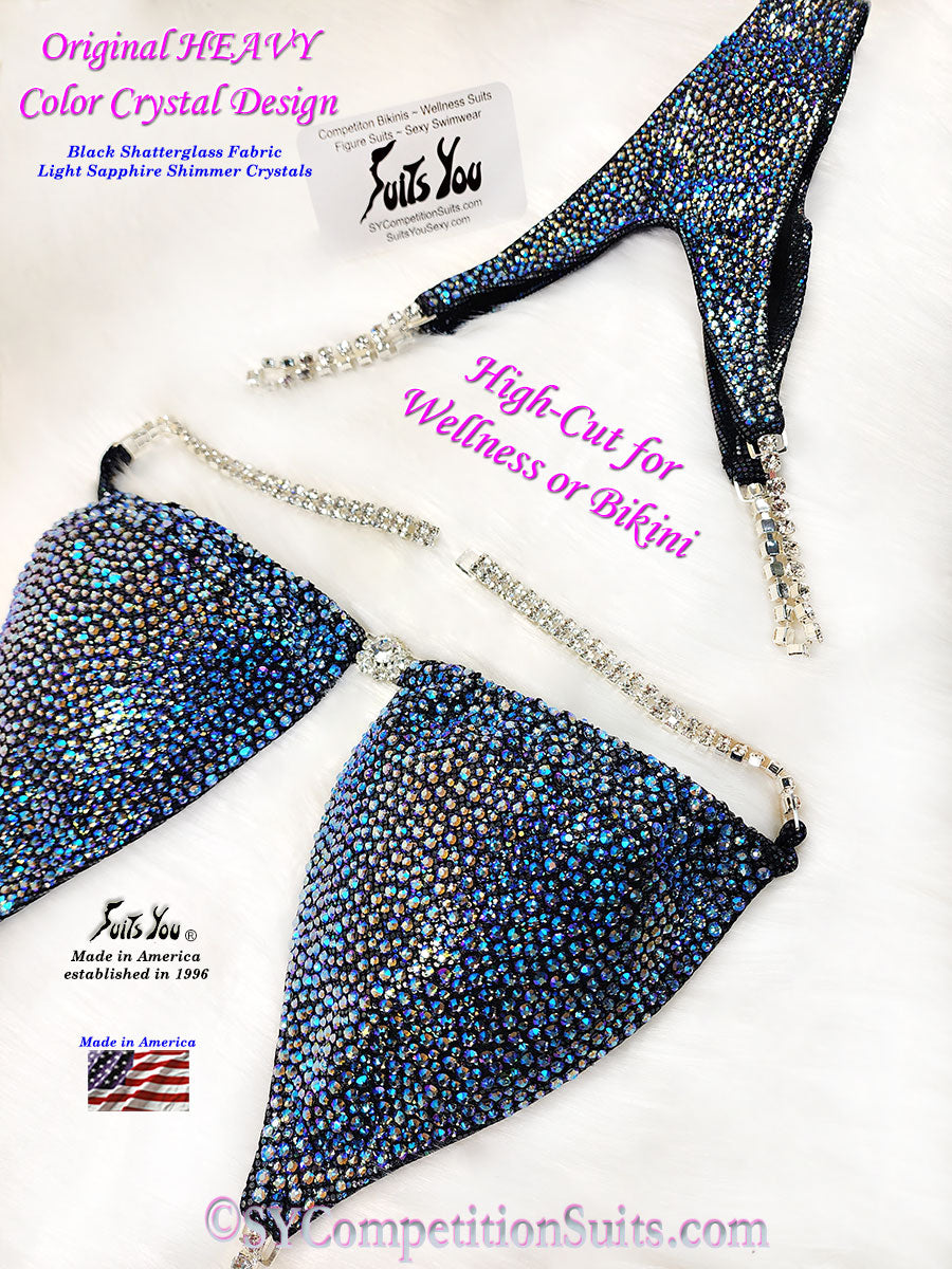 Fast Competition Suit, High-Cut Bikini or Wellness, Black