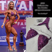Isa Pereira, Wellness Competition Bikini with Connectors, Full Crystal Design
