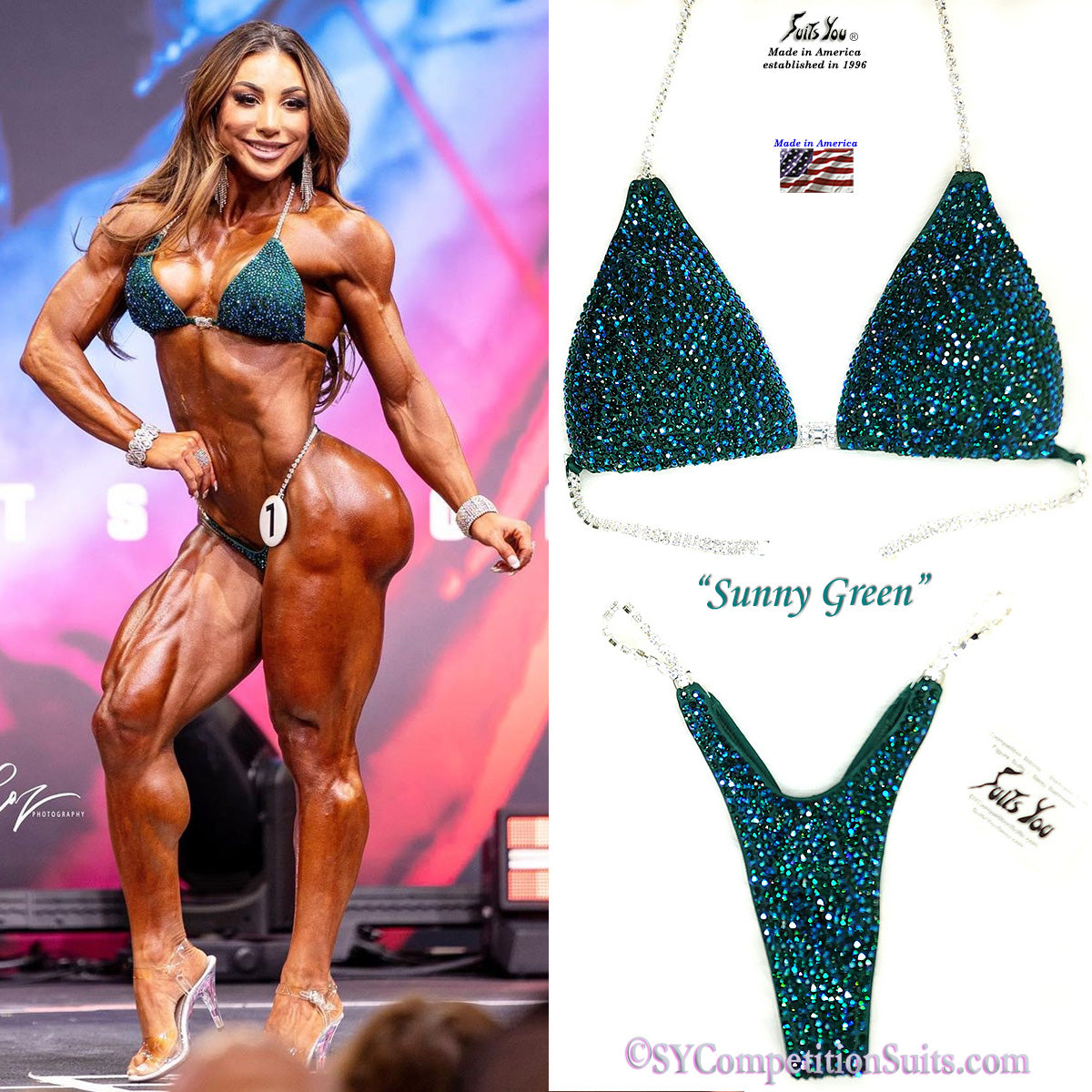 Sunny Green Wellness Competition Suit