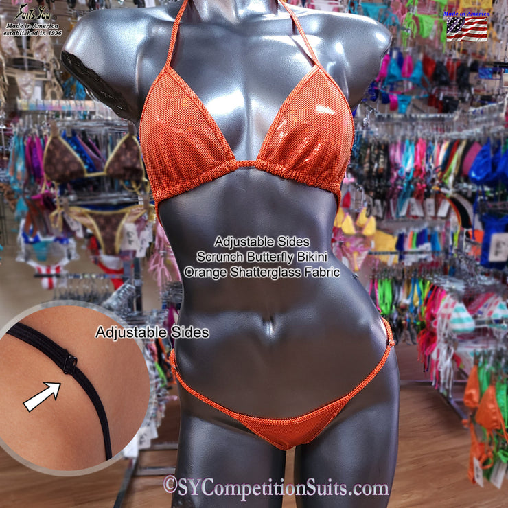 Half OFF Posing Practice Bikini, Orange Shatterglass