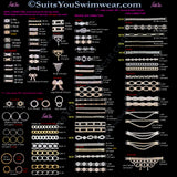 Ruby Crystal Competition Bikini, PRO Level Suit