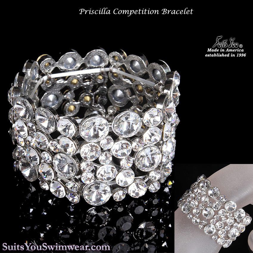 The Priscilla, Competition Bracelet for Bikini or Figure