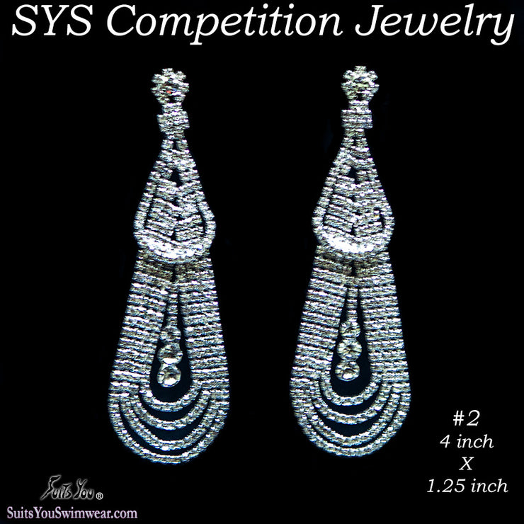 Large Chandelier Earrings for bikini competition or figure competitions.