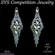 Competition Earrings for bikini or figure competition, chandelier earrings