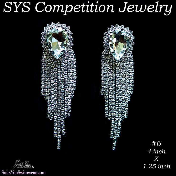 Competition Earrings for bikini or figure competition, chandelier style earrings