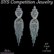 Competition Earrings for bikini or figure competition, chandelier style