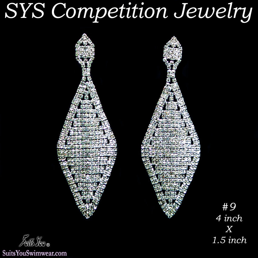 Large Competition Earrings for bikini or figure competition