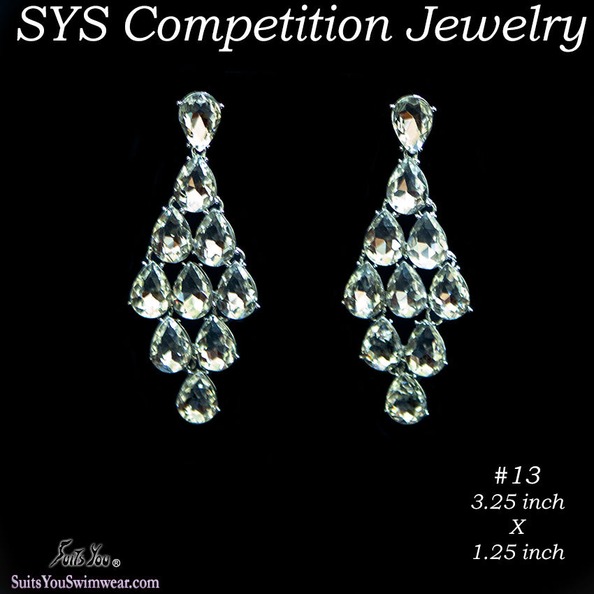Competition Earrings 6 Medium Styles to choose from.