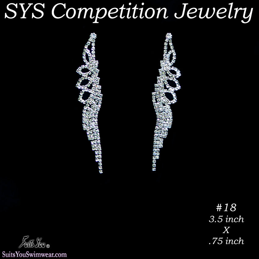 Competition Earrings 6 Medium Styles to choose from.