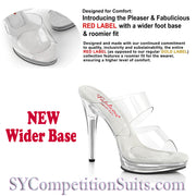 Wide Base Competition Heels, 5-inch Heel