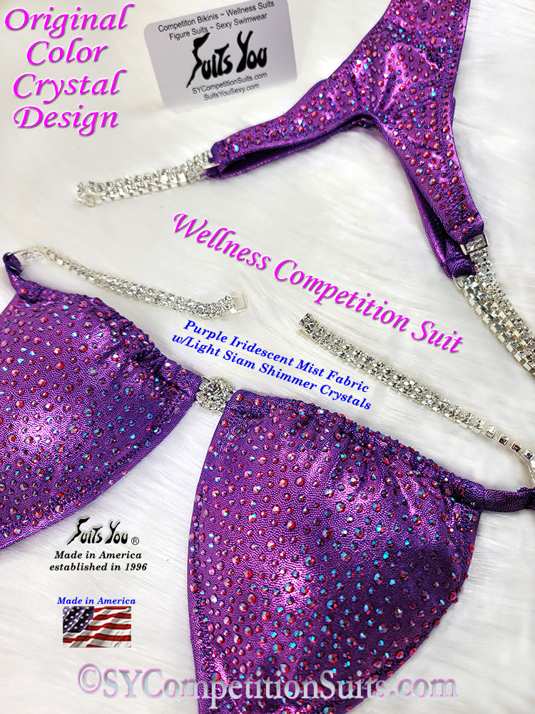 In-Stock Wellness suit, purple fabric