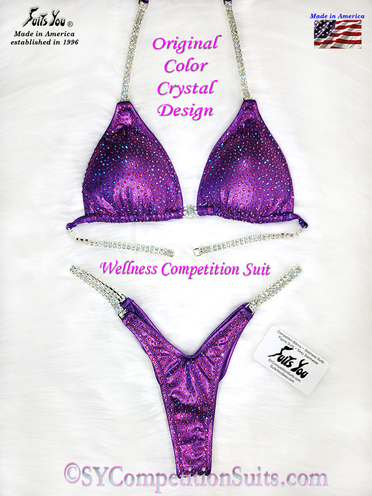 In-Stock Wellness bikini, purple fabric