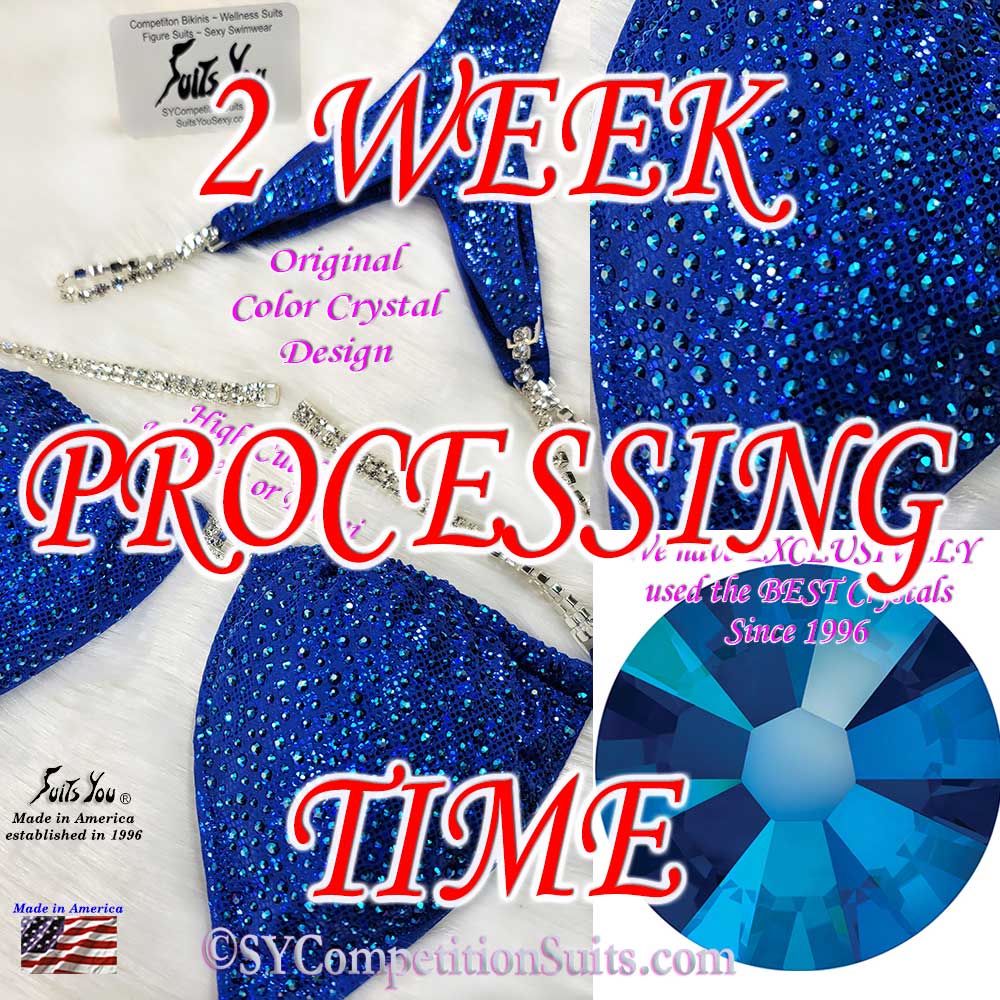 High-Cut Competition Suit, Blue