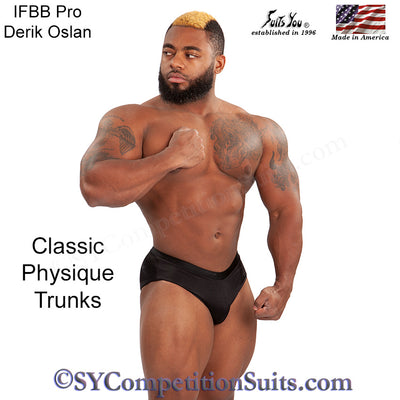 Men's Bodybuilding Competition Posing Trunks - Black – Jed North Canada