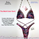 Multi Swirl Design Figure Suit or Physique Suit for IFBB or NPC