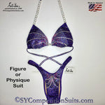 Purple version of our Pink Paradise Design. Figure Suit or Physique Suit