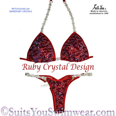 Ruby Crystal Competition Bikini, PRO Level Suit