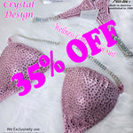 35% OFF In-Stock Wellness Competition Bikini, baby pink mist fabric