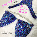 In Stock Wellness Suits, Full Crystal Design, Purple