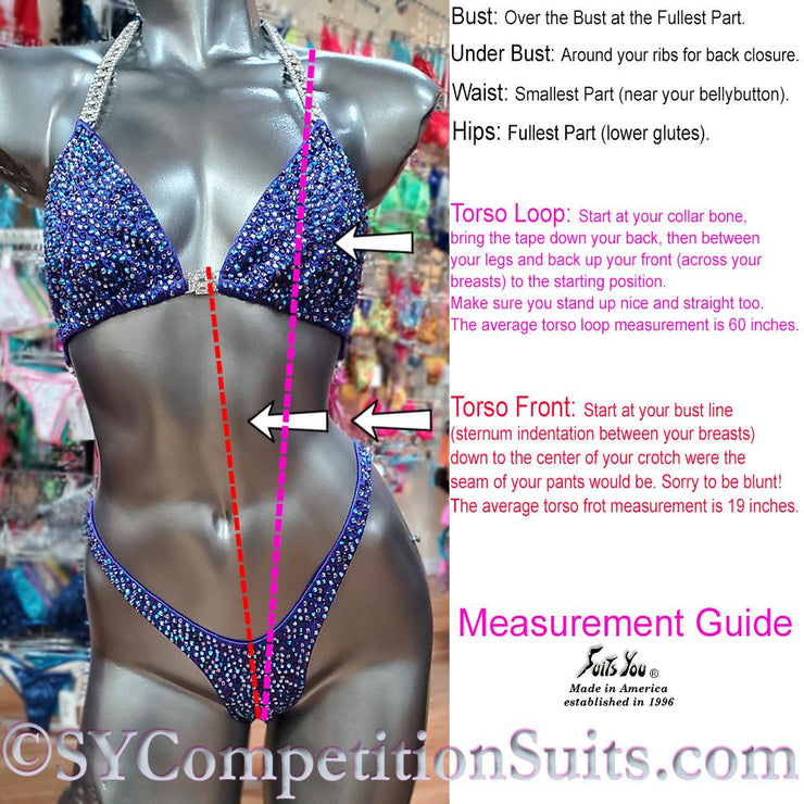 Wellness Competition Suit measurement guide
